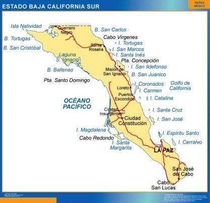 Mapa Estado Baja California Sur