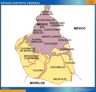 Mapa Estado Distrito Federal