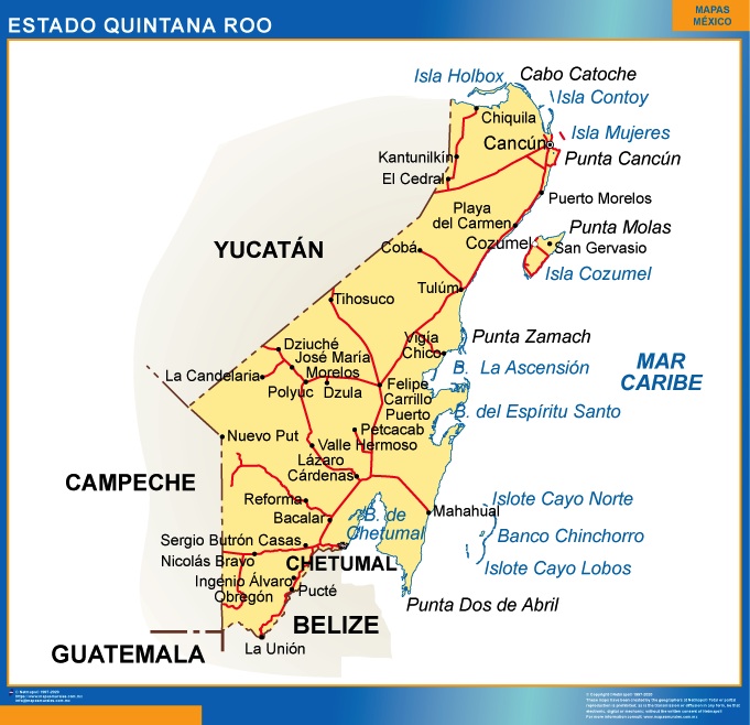 Lista 104+ Foto Mapa De Quintana Roo Con Division Politica Mirada Tensa